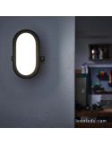 Aplique LED exterior ojo de buey Bulkhead negro | LeonLeds Iluminación