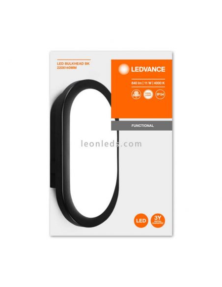 Applique d'extérieur LED 11W Cloison hublot noir | Éclairage LeonLeds