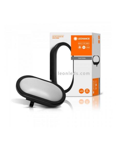 Aplique LED exterior 11W ojo de buey Bulkhead negro | LeonLeds Iluminación