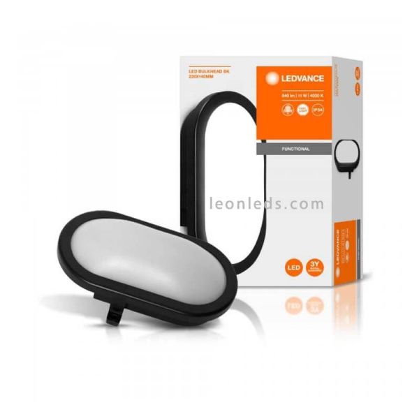 Aplique LED exterior 11W ojo de buey Bulkhead negro | LeonLeds Iluminación