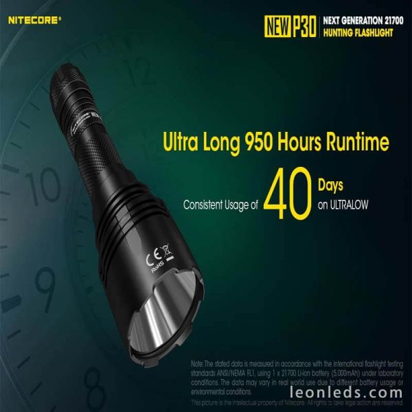 Linterna de Mano Nitecore New P30 Largo Alcance Nitecore | LeonLeds Iluminación