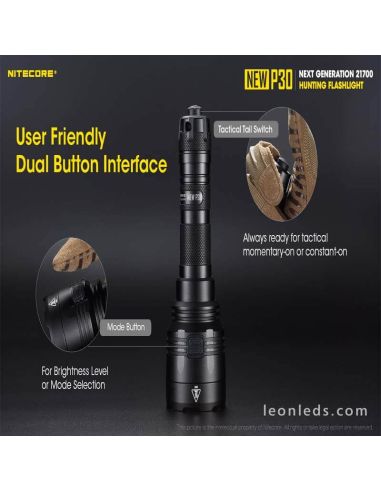 Linterna de Mano Nitecore New P30 Largo Alcance Nitecore | LeonLeds Iluminación