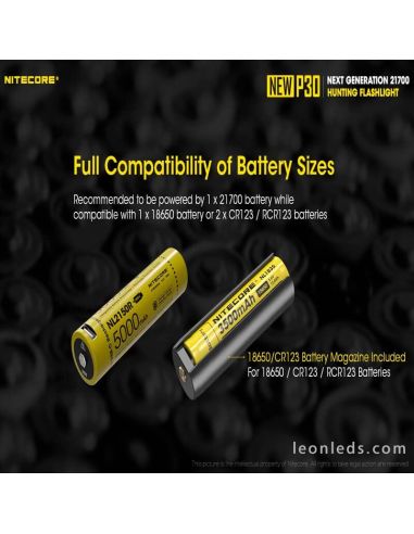 Nitecore Nouvelle lampe de poche portable longue portée P30 Nitecore | Éclairage LeonLeds