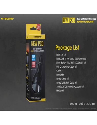 Linterna de Mano Nitecore New P30 Largo Alcance Nitecore | LeonLeds Iluminación