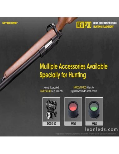 Nitecore Nouvelle lampe de poche portable longue portée P30 Nitecore | Éclairage LeonLeds