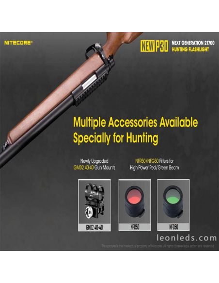 Nitecore Nova lanterna portátil de longo alcance P30 Nitecore | Leon Iluminação LED