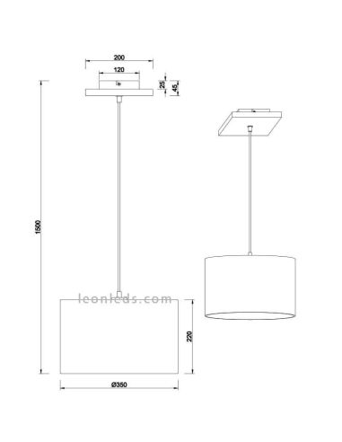 Luminária de teto Elmau Nordica Trio Lighting | Leon Iluminação LED
