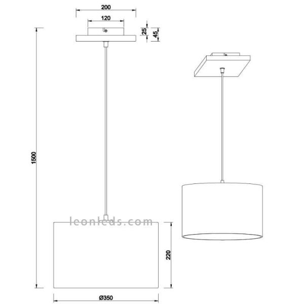 Luminária de teto Elmau Nordica Trio Lighting | Leon Iluminação LED