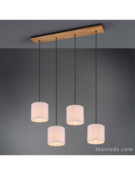 Lámpara de techo nórdica 4 pantallas Elmau Trio Lighting | LeonLeds Iluminación