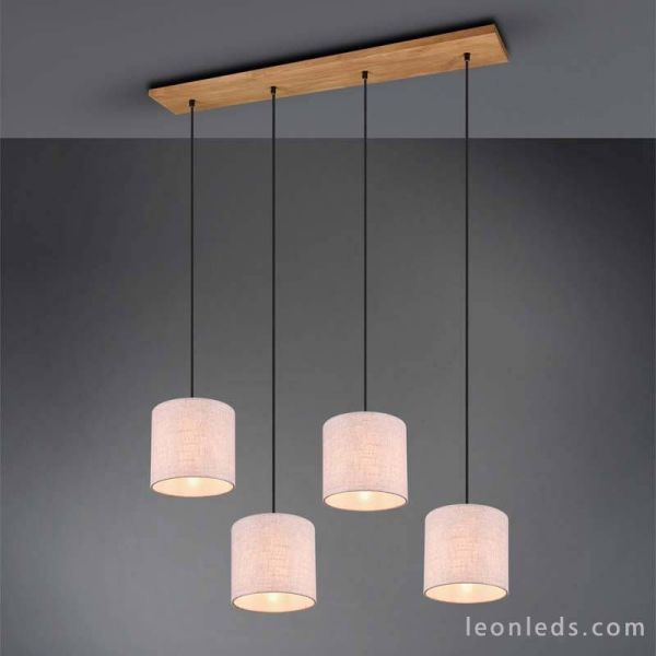 Lámpara de techo nórdica 4 pantallas Elmau Trio Lighting | LeonLeds Iluminación