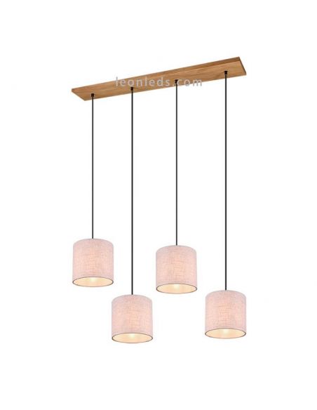 Lámpara de techo nórdica 4 pantallas Elmau Trio Lighting | LeonLeds Iluminación