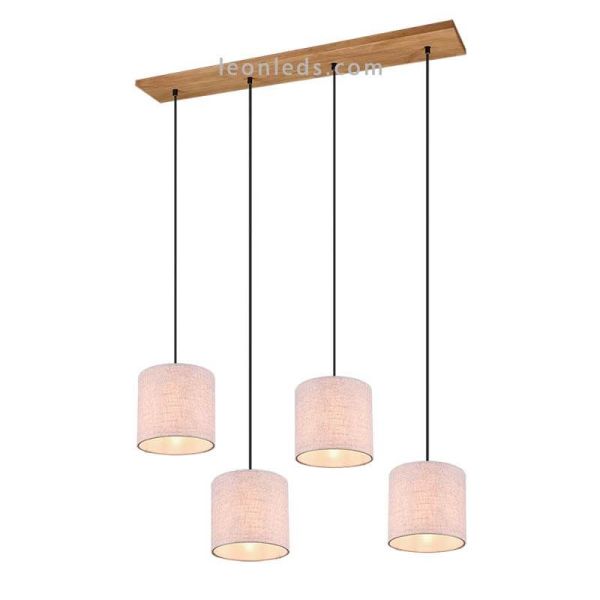 Lámpara de techo nórdica 4 pantallas Elmau Trio Lighting | LeonLeds Iluminación