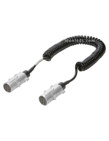 Cable espiral con conector metalicos Tipo N 24V Vignal | LeonLeds Iluminación