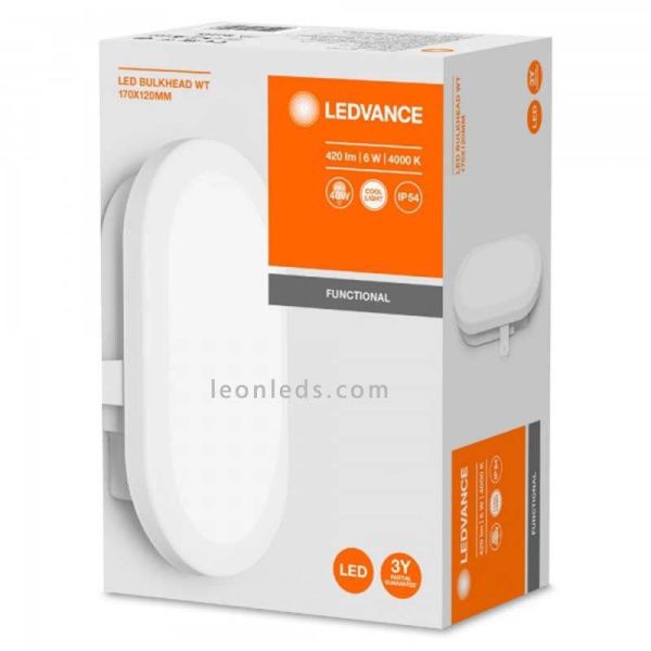 Aplique LED exterior ojo de buey Blanco Bulkhead 6W LedVance | LeonLeds Iluminación