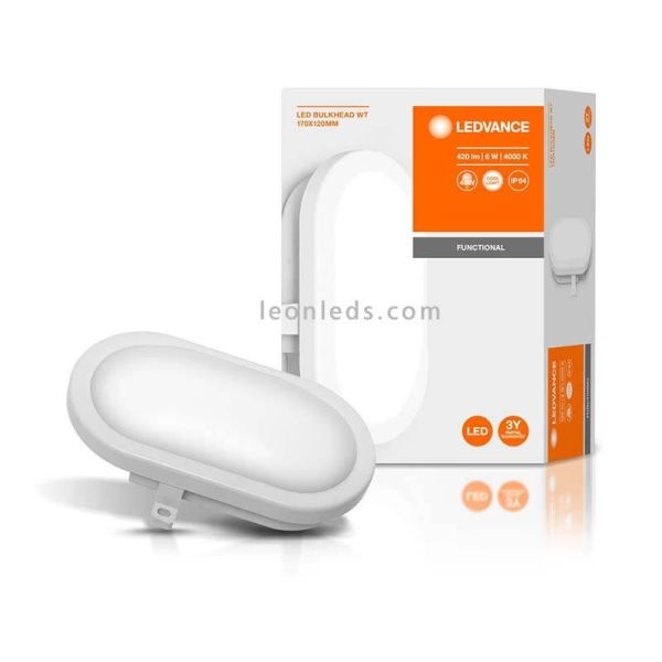 Aplique LED exterior ojo de buey Blanco Bulkhead LedVance 6W | LeonLeds Iluminación