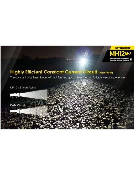 eficiencia constante Linterna LED 1200Lm MH12 Recargable Nitecore | LeónLeds Iluminación