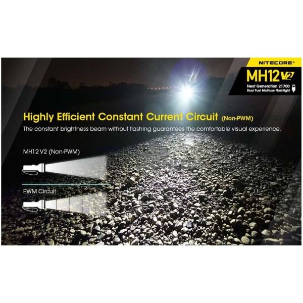 eficiencia constante Linterna LED 1200Lm MH12 Recargable Nitecore | LeónLeds Iluminación