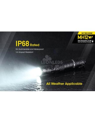 Certificação IP68 Nitecore Recarregável 1200Lm MH12 Lanterna LED | Leon Iluminação LED