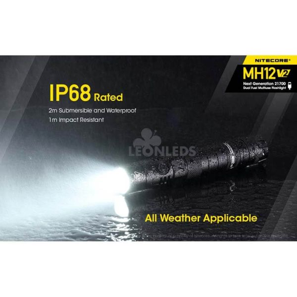 IP68 certificación Linterna LED 1200Lm MH12 Recargable Nitecore | LeónLeds Iluminación