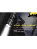 modo de luz estropica Linterna LED 1200Lm MH12 Recargable Nitecore | LeónLeds Iluminación