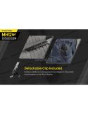 clip incluido Linterna LED 1200Lm MH12 Recargable Nitecore | LeónLeds Iluminación