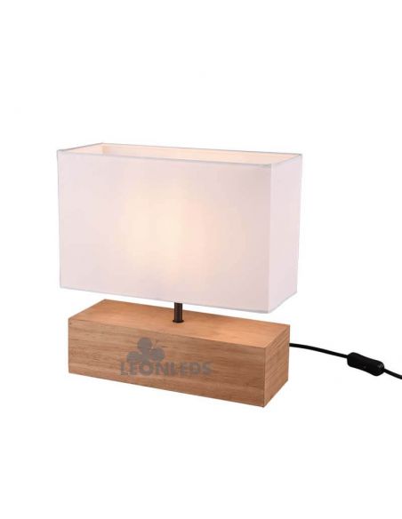 Lámpara de sobremesa de madera Woody Trio Lighting | LeonLeds
