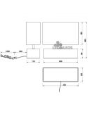 Dimensiones Lámpara de sobremesa de madera Woody | LeonLeds