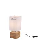 Lámpara de mesa de madera y blanac Woody Trio Lighting | LeonLeds