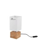 Lámpara de mesa de madera y blanac Woody Trio Lighting | LeonLeds