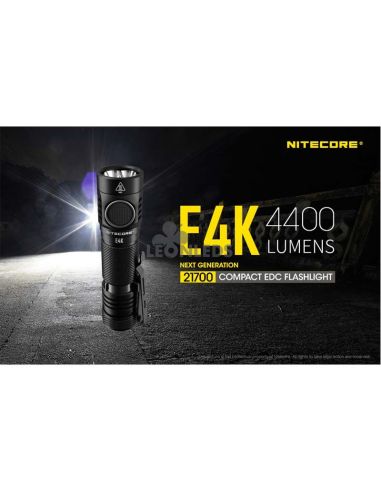 Linterna de Mano 4 LEDs Alta Potencia E4K 4400 lúmenes Nitecore | LeónLeds Iluminación