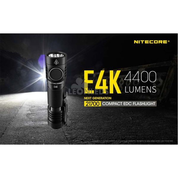Linterna de Mano 4 LEDs Alta Potencia E4K 4400 lúmenes Nitecore | LeónLeds Iluminación