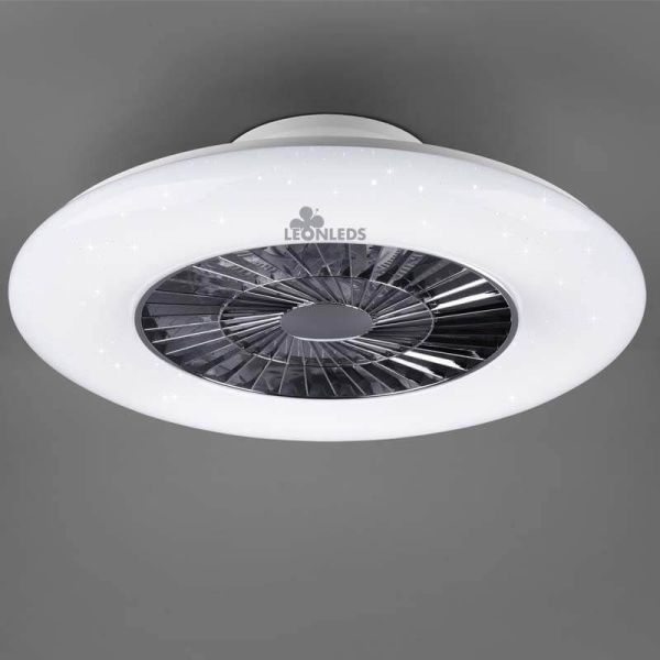 Ventilador de teto LED com controle remoto Visby Trio Lighting | leonleds