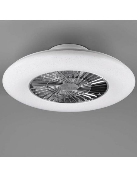 Ventilador de teto LED com controle remoto Visby Trio Lighting | leonleds