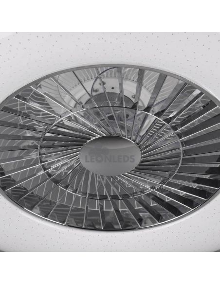 Ventilador de teto LED com controle remoto Visby Trio Lighting | leonleds