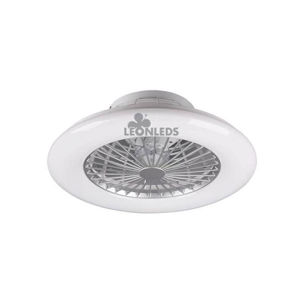 Ventilateur de plafond LED blanc Stralsund R62522187 | Éclairage LeonLeds