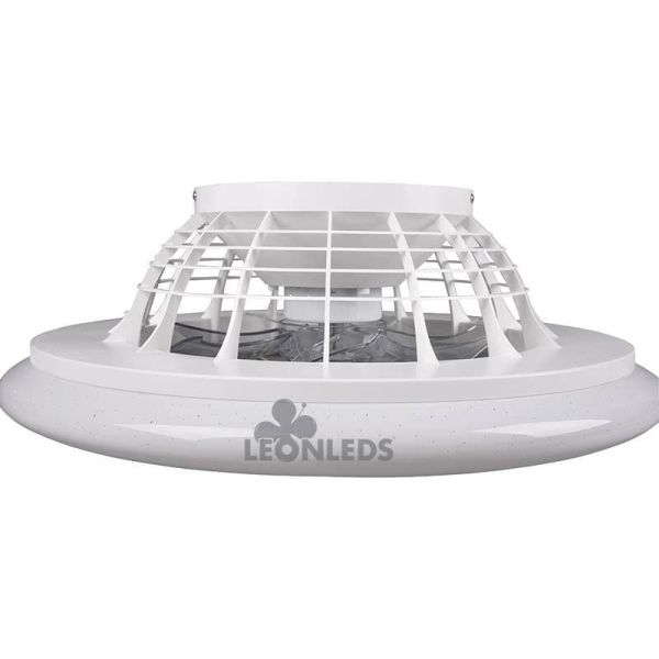 Ventilateur de plafond LED blanc Stralsund R62522187 | Éclairage LeonLeds