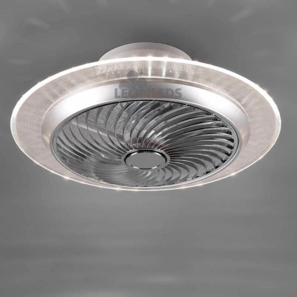 Ventilador Plafón LED Cromado Narvik Trio Lighting | LeonLeds Iluminación