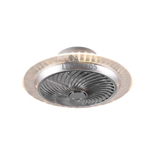 Ventilador Plafón LED Cromado Narvik Trio Lighting | LeonLeds Iluminación