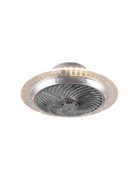 Ventilador Plafón LED Cromado Narvik Trio Lighting | LeonLeds Iluminación