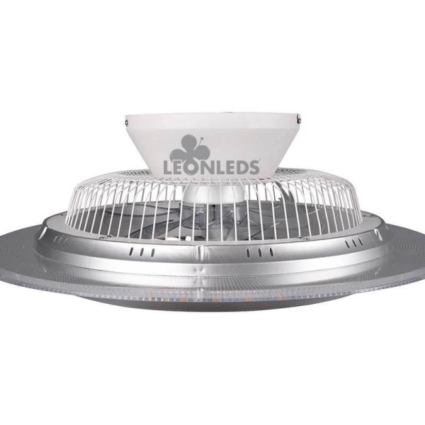 Ventilador Plafón LED Cromado Narvik Trio Lighting | LeonLeds Iluminación