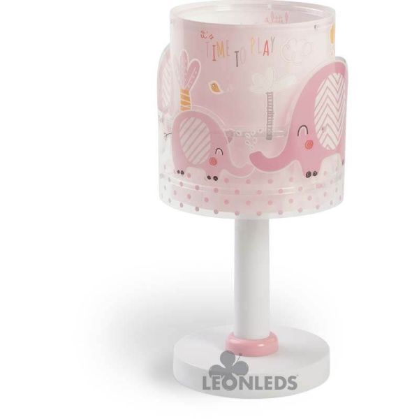Lámpara de mesa para bebe con elefantes Little Elephant 61331S Dalber | LeonLeds