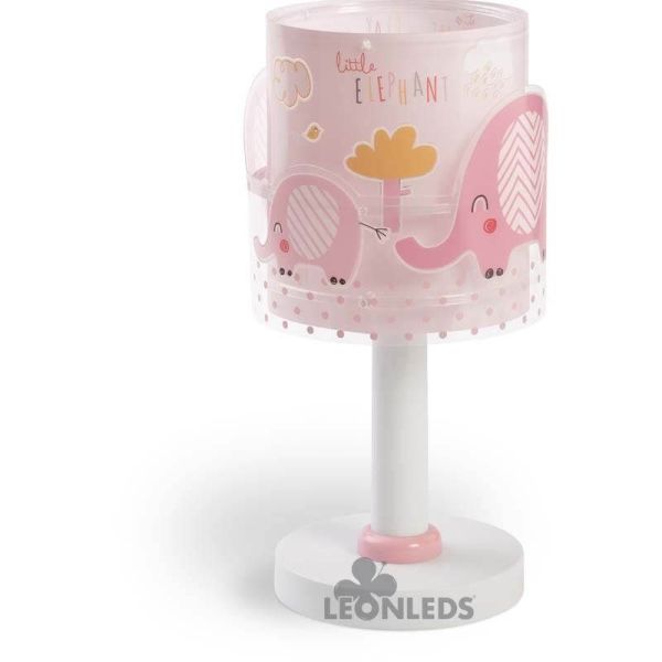 Lámpara de mesa para bebe con elefantes Little Elephant 61331S Dalber | LeonLeds