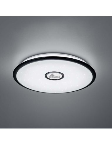 Plafón LED negro con mando a distancia 50W Okinawa Trio Lighting 629090101 | LeonLeds