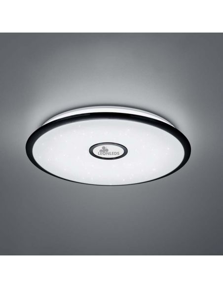 Plafón LED negro con mando a distancia 50W Okinawa Trio Lighting 629090101 | LeonLeds