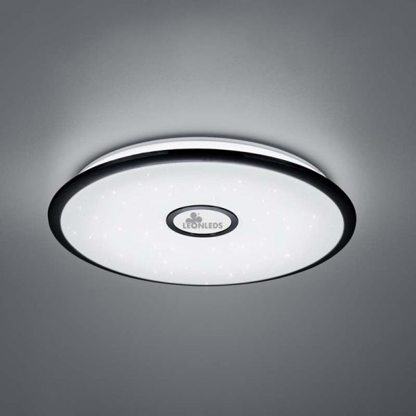 Plafón LED negro con mando a distancia 50W Okinawa Trio Lighting 629090101 | LeonLeds