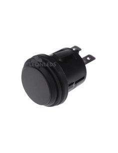 Interruptor negro IP65 para instalar en panel 20A 12v Monopolar | LeonLeds