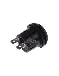 Interruptor negro IP65 para instalar en panel 20A 12v Monopolar | LeonLeds 2
