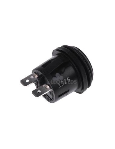 Interruptor negro IP65 para instalar en panel 20A 12v Monopolar | LeonLeds