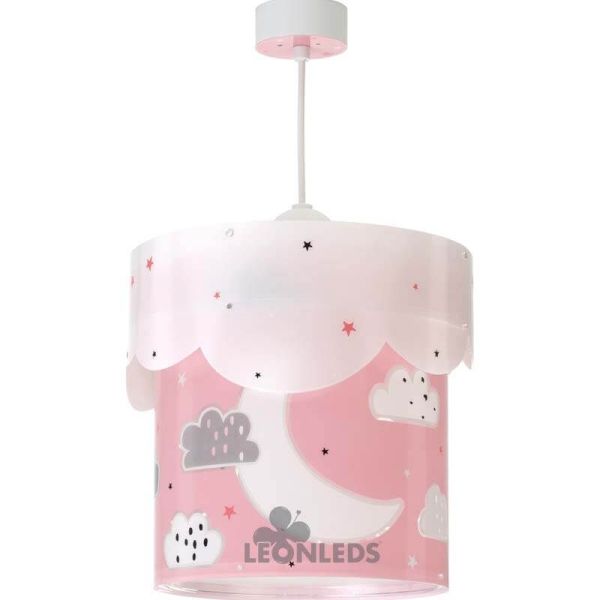 Lámpara de techo para bebe rosa Moon Dalber 61232S | LeonLeds Iluminación