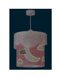 Lámpara de techo para bebe rosa Moon Dalber 61232S Brilla en la oscuridad | LeonLeds Iluminación